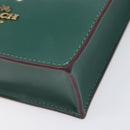 Coach Disney Collaboration Shoulder Bag Leather Green Gold Tone Auth 213833A-15