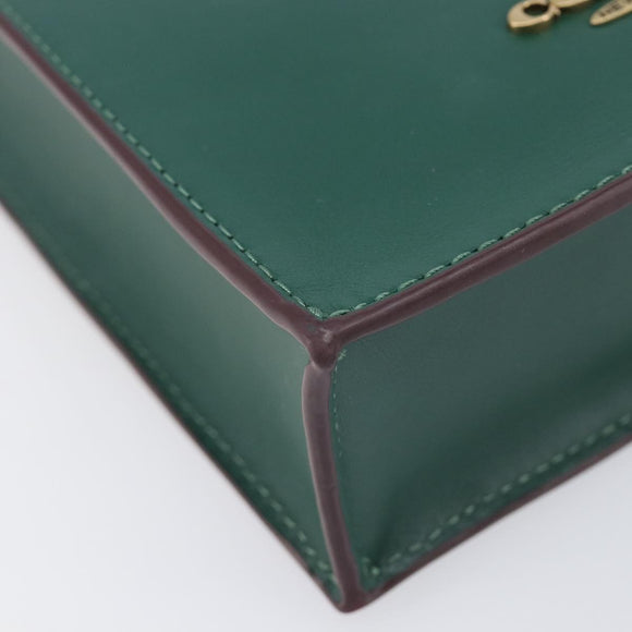 Coach Disney Collaboration Shoulder Bag Leather Green Gold Tone Auth 213833A