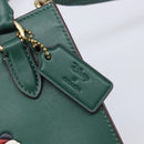 Coach Disney Collaboration Shoulder Bag Leather Green Gold Tone Auth 213833A-19