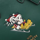 Coach Disney Collaboration Shoulder Bag Leather Green Gold Tone Auth 213833A-20