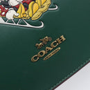 Coach Disney Collaboration Shoulder Bag Leather Green Gold Tone Auth 213833A-21