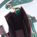 Coach Disney Collaboration Shoulder Bag Leather Green Gold Tone Auth 213833A-24