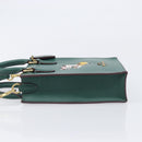 Coach Disney Collaboration Shoulder Bag Leather Green Gold Tone Auth 213833A-5