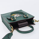 Coach Disney Collaboration Shoulder Bag Leather Green Gold Tone Auth 213833A-6