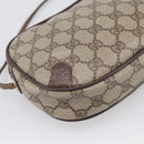GUCCI GG Supreme Web Sherry Line Bag PVC Beige Gold 156 02 066 Auth 213854-13