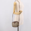 GUCCI GG Supreme Web Sherry Line Bag PVC Beige Gold 156 02 066 Auth 213854-21