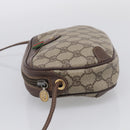 GUCCI GG Supreme Web Sherry Line Bag PVC Beige Gold 156 02 066 Auth 213854-4