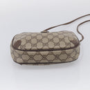 GUCCI GG Supreme Web Sherry Line Bag PVC Beige Gold 156 02 066 Auth 213854-9
