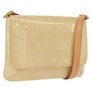 LOUIS VUITTON Monogram Vernis Thompson Street Bag Beige M91301 LV Auth 213857A-1