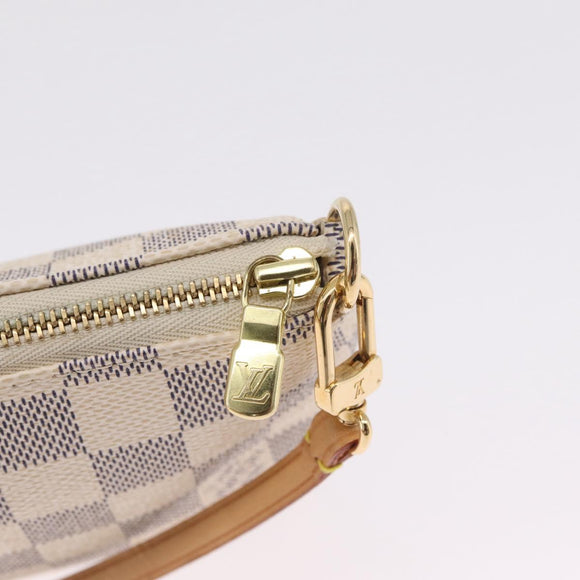 LOUIS VUITTON Damier Azur Pochette Accessoires Pouch N41207 LV Auth 213858V