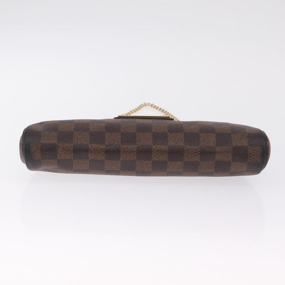 LOUIS VUITTON Damier Ebene Eva Shoulder Bag N55213 LV Auth 213864