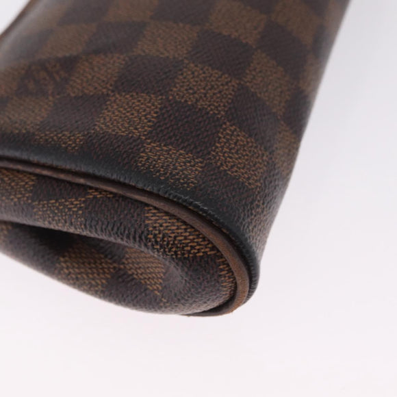 LOUIS VUITTON Damier Ebene Eva Shoulder Bag N55213 LV Auth 213864