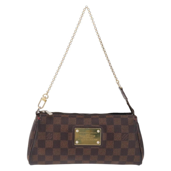 LOUIS VUITTON Damier Ebene Eva Shoulder Bag N55213 LV Auth 213864