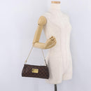 LOUIS VUITTON Damier Ebene Eva Shoulder Bag N55213 LV Auth 213864-23