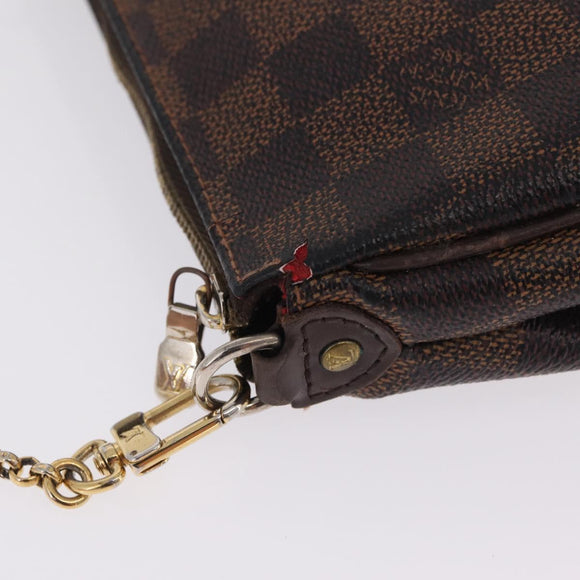 LOUIS VUITTON Damier Ebene Eva Shoulder Bag N55213 LV Auth 213864
