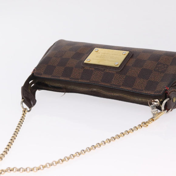 LOUIS VUITTON Damier Ebene Eva Shoulder Bag N55213 LV Auth 213864