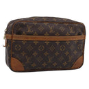 LOUIS VUITTON Monogram Compiegne 28 Clutch Bag M51845 LV Auth 213870-1