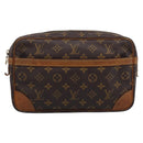 LOUIS VUITTON Monogram Compiegne 28 Clutch Bag M51845 LV Auth 213870-2