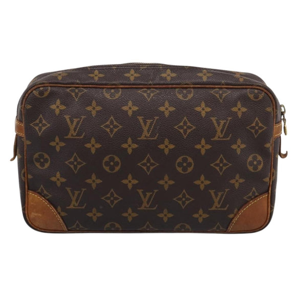 LOUIS VUITTON Monogram Compiegne 28 Clutch Bag M51845 LV Auth 213870