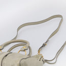 Miu Miu Hand Bag Vitellolux 2way Green Gold Auth 213883M-10