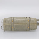 Miu Miu Hand Bag Vitellolux 2way Green Gold Auth 213883M-11