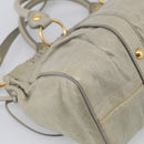 Miu Miu Hand Bag Vitellolux 2way Green Gold Auth 213883M-13