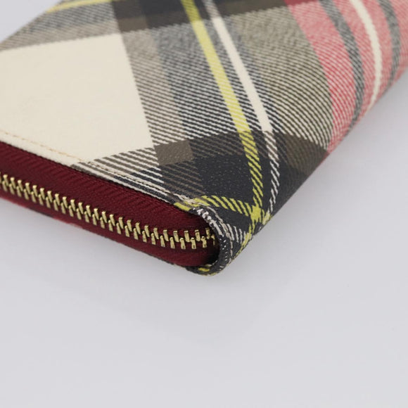 Vivienne Westwood Long Wallet PVC Canvas Red Gold Auth 213887A