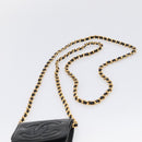 CHANEL Chain Shoulder Pouch Patent Leather Black Gold CC Auth 213890-8