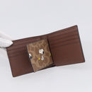 Coach Compact Wallet PEANUTS Collaboration Leather Beige Auth 213905V-12
