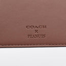 Coach Compact Wallet PEANUTS Collaboration Leather Beige Auth 213905V-24