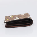 Coach Compact Wallet PEANUTS Collaboration Leather Beige Auth 213905V-6