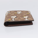 Coach Compact Wallet PEANUTS Collaboration Leather Beige Auth 213905V-7