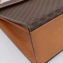 CELINE Macadam Canvas Hand Bag PVC Leather Brown Gold Auth 213915V-11