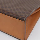 CELINE Macadam Canvas Hand Bag PVC Leather Brown Gold Auth 213915V-12