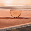 CELINE Macadam Canvas Hand Bag PVC Leather Brown Gold Auth 213915V-20