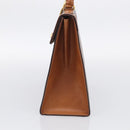 CELINE Macadam Canvas Hand Bag PVC Leather Brown Gold Auth 213915V-5