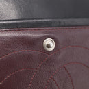 CHANEL Big Matelasse30 Chain Bag Lamb Skin Black Silver CC Auth 213916SAM-19