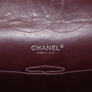 CHANEL Big Matelasse30 Chain Bag Lamb Skin Black Silver CC Auth 213916SAM-21