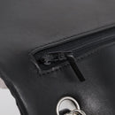CHANEL Big Matelasse30 Chain Bag Lamb Skin Black Silver CC Auth 213916SAM-27