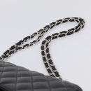CHANEL Big Matelasse30 Chain Bag Lamb Skin Black Silver CC Auth 213916SAM-8