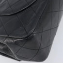 CHANEL Double Flap Chain Matelasse23 Bag Lamb Skin Black Gold CC Auth 213923SAM-13