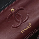 CHANEL Double Flap Chain Matelasse23 Bag Lamb Skin Black Gold CC Auth 213923SAM-21