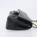 CHANEL Double Flap Chain Matelasse23 Bag Lamb Skin Black Gold CC Auth 213923SAM-4
