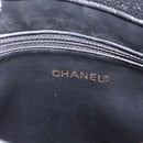 CHANEL Chain Shoulder Tote Bag Caviar Skin Black Gold CC Auth 213926V-18