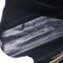 CHANEL Chain Shoulder Tote Bag Caviar Skin Black Gold CC Auth 213926V-19