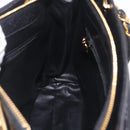 CHANEL Chain Shoulder Tote Bag Caviar Skin Black Gold CC Auth 213926V-20