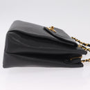 CHANEL Chain Shoulder Tote Bag Caviar Skin Black Gold CC Auth 213926V-4