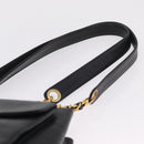 CHANEL Chain Shoulder Tote Bag Caviar Skin Black Gold CC Auth 213926V-8