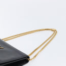 Saint Laurent Chain Kate Shoulder Bag Leather Black Gold Auth 213936M-8