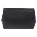 CHANEL Bias Stitch Chain Shoulder Bag Lamb Skin Black Gold CC Auth 213945A-3